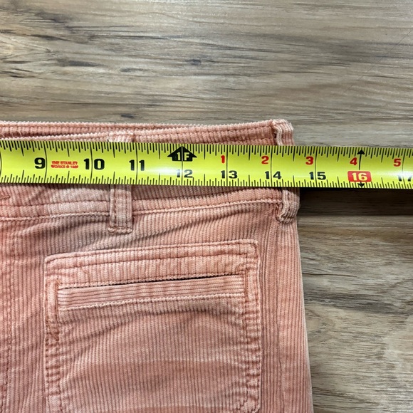 Anthropologie Pilcro Washed Pink Corduroy Pants Size 26 Straight Wide Leg Salmon - Picture 7 of 8